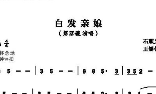 白发亲娘歌词
